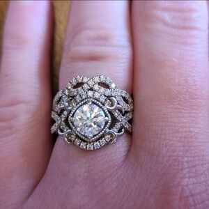 18KT White Gold Diamond Engagement Ring (Size:6.45MM)